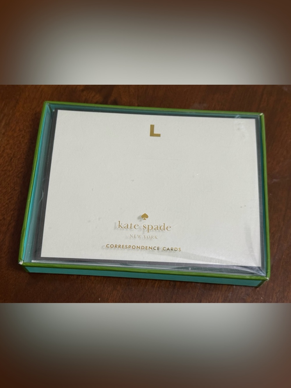 KATE SPADE NEW YORK Letter "L" Monogrammed Correspondence Cards (Set of 10) NWT